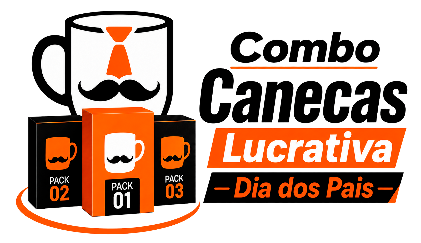 Combo Canecas Lucrativas Dia dos Pais