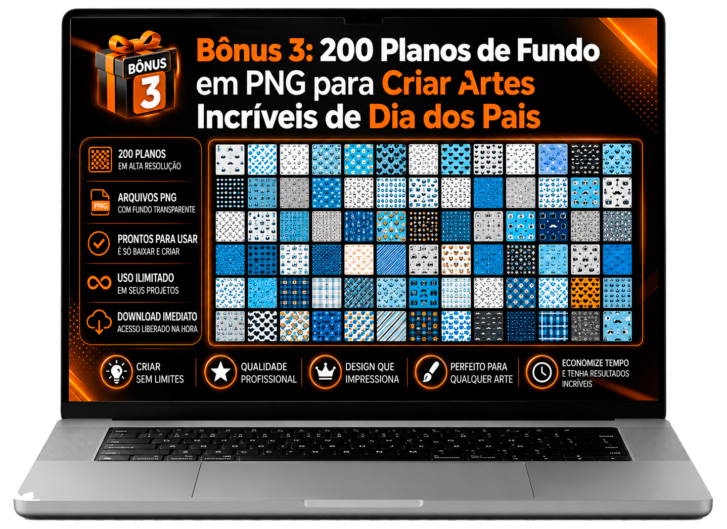 Bônus 3: 200 Planos de Fundo para o Dia dos Pais em PNG